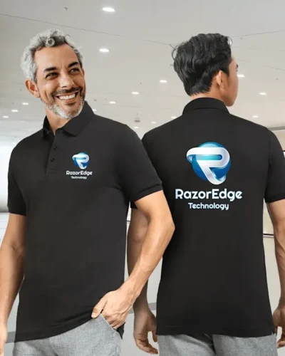 Customized Polo T-Shirt With Your Company Logo | Buy Official Tshirts Online | Front Back Printing